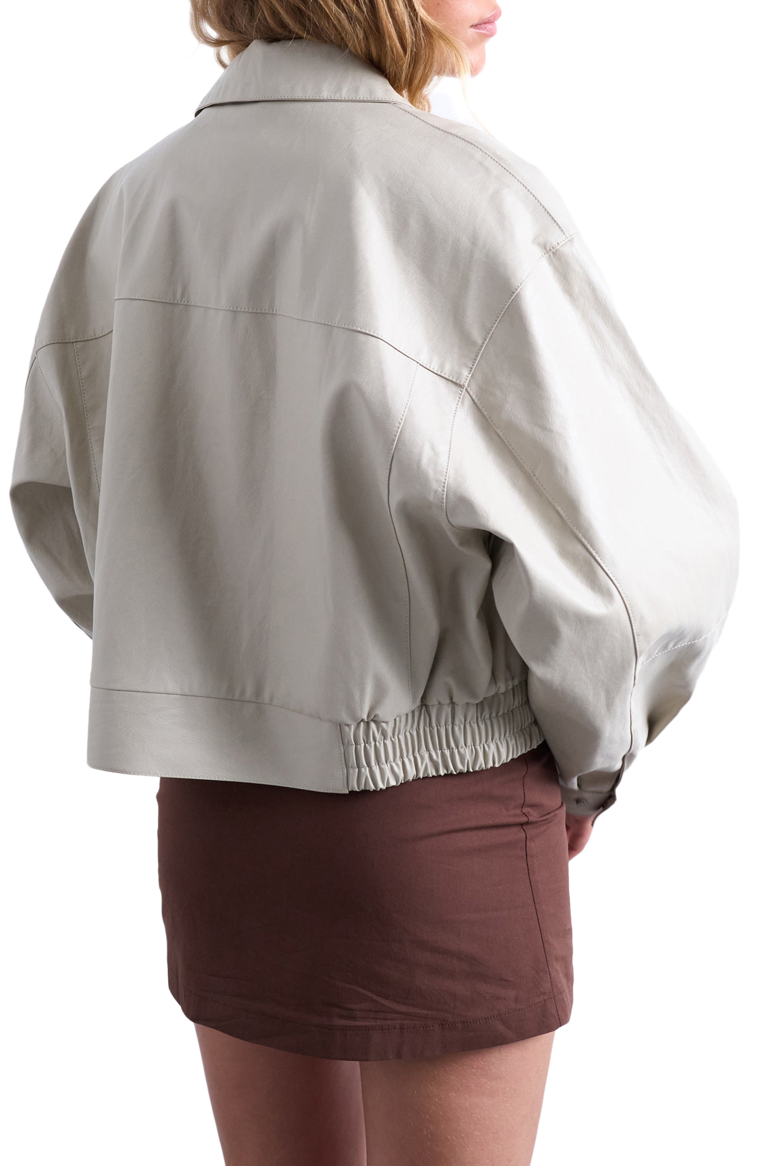 Oversize Faux Leather Jacket - image 2