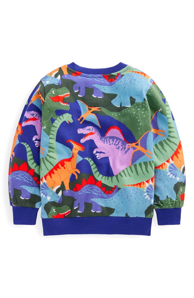 Mini Boden Kids' Dinosaur Print Cotton Sweatshirt, Alternate, color, 