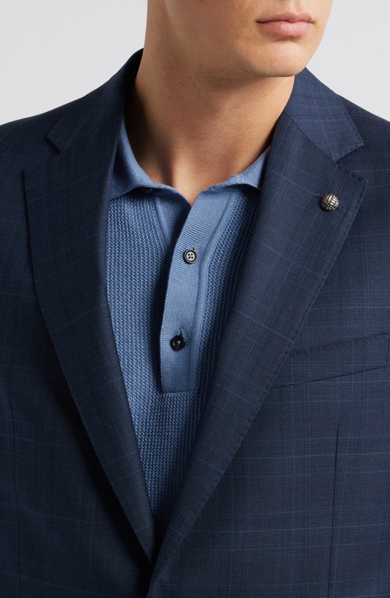 Jack Victor Esprit Check Wool Suit, Alternate, color, Navy