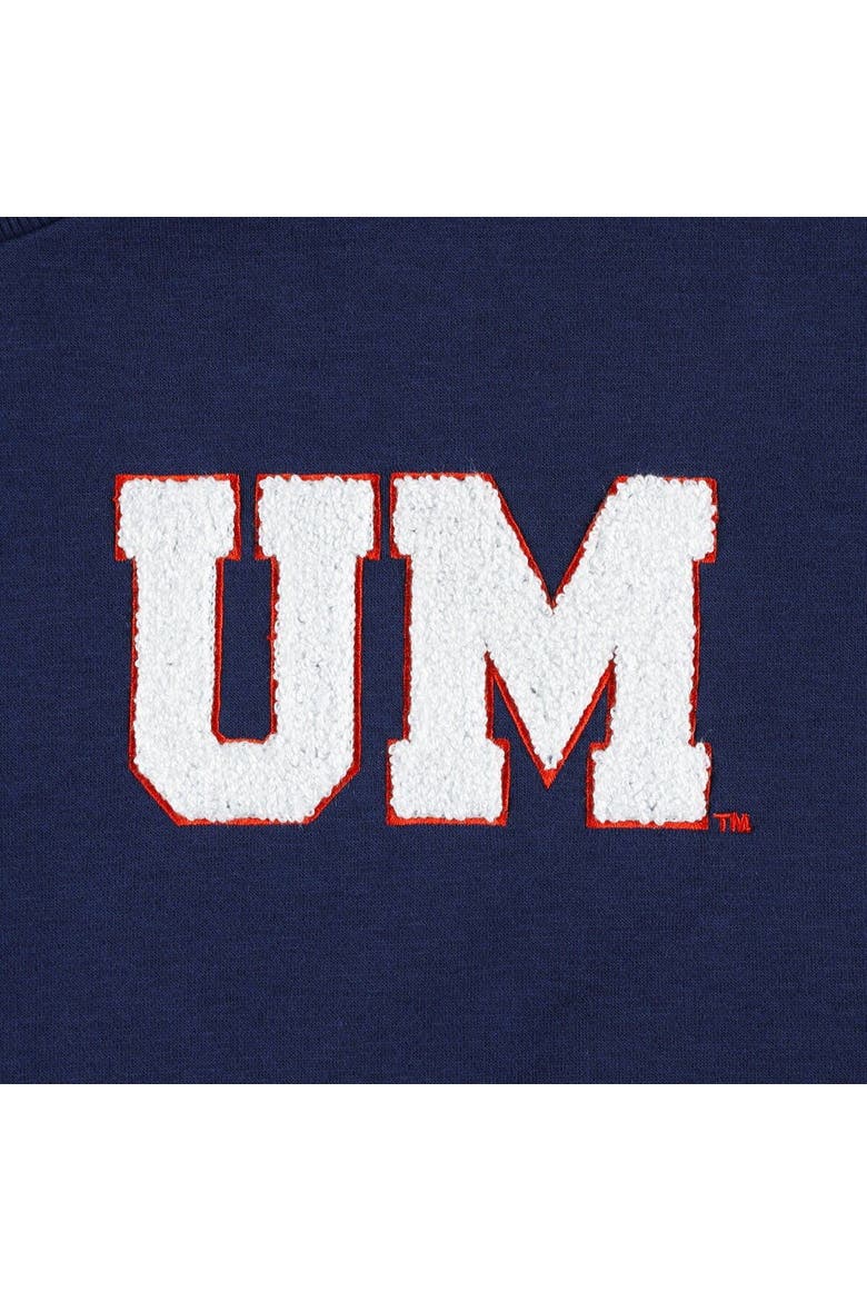 Women's Gameday Couture Navy Michigan Wolverines Back To Reality Colorblock Pullover Sweatshirt, Alternate, color, Navy