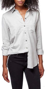 Topshop Herringbone Chambray Shirt