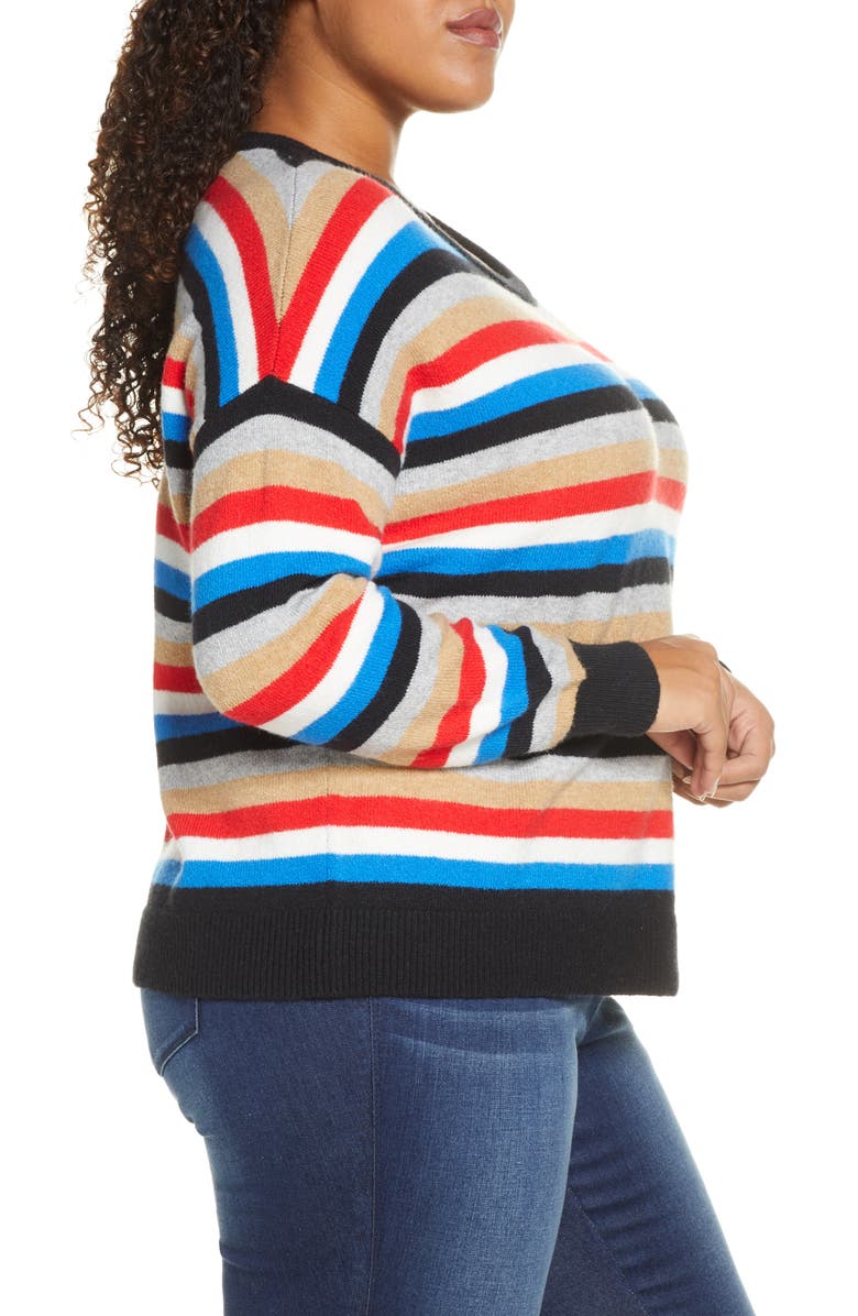 Court & Rowe Multistripe Crewneck Sweater, Alternate, color, 