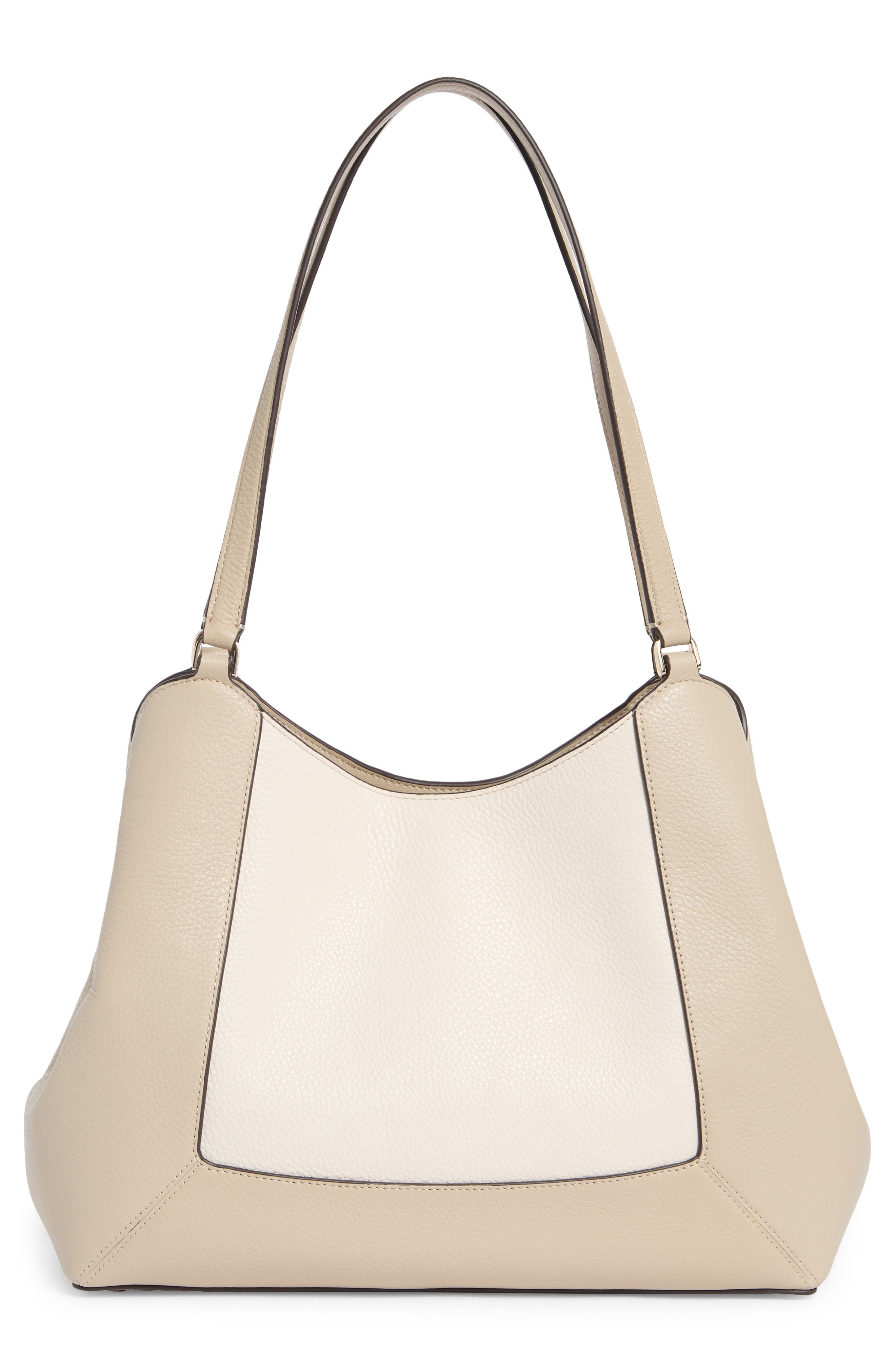Kate Spade New York lena colorblock leather shoulder bag, Alternate, color, Light Sand Multi