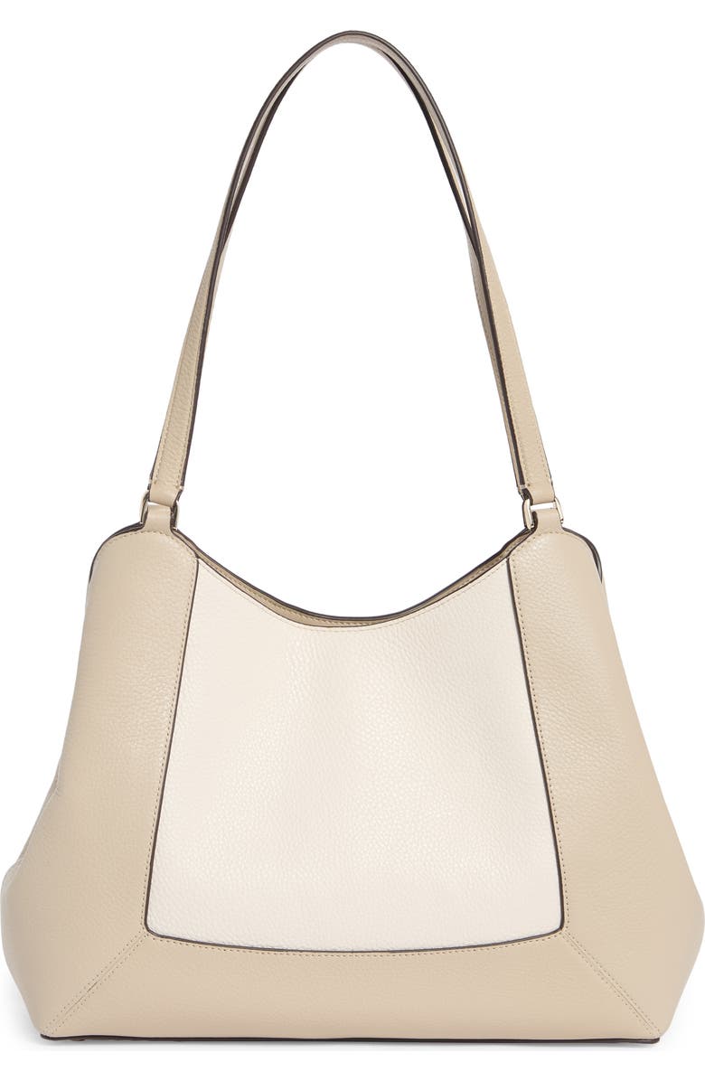 Kate Spade New York lena colorblock leather shoulder bag, Alternate, color, Light Sand Multi