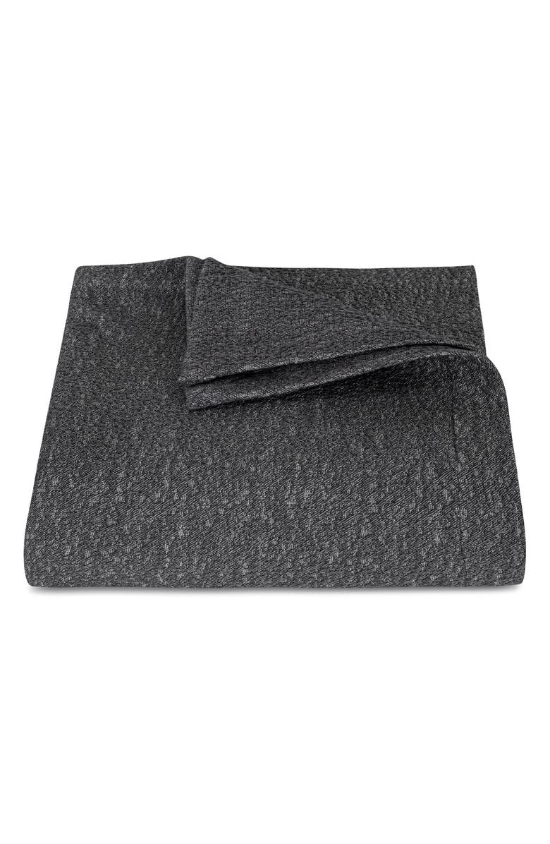 Matouk Malibu Coverlet, Main, color, Charcoal
