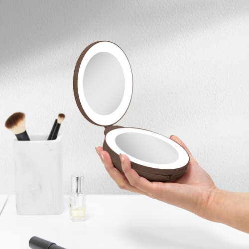 Zadro Lighted Travel Mirror With Magnification & Folding-to-compact