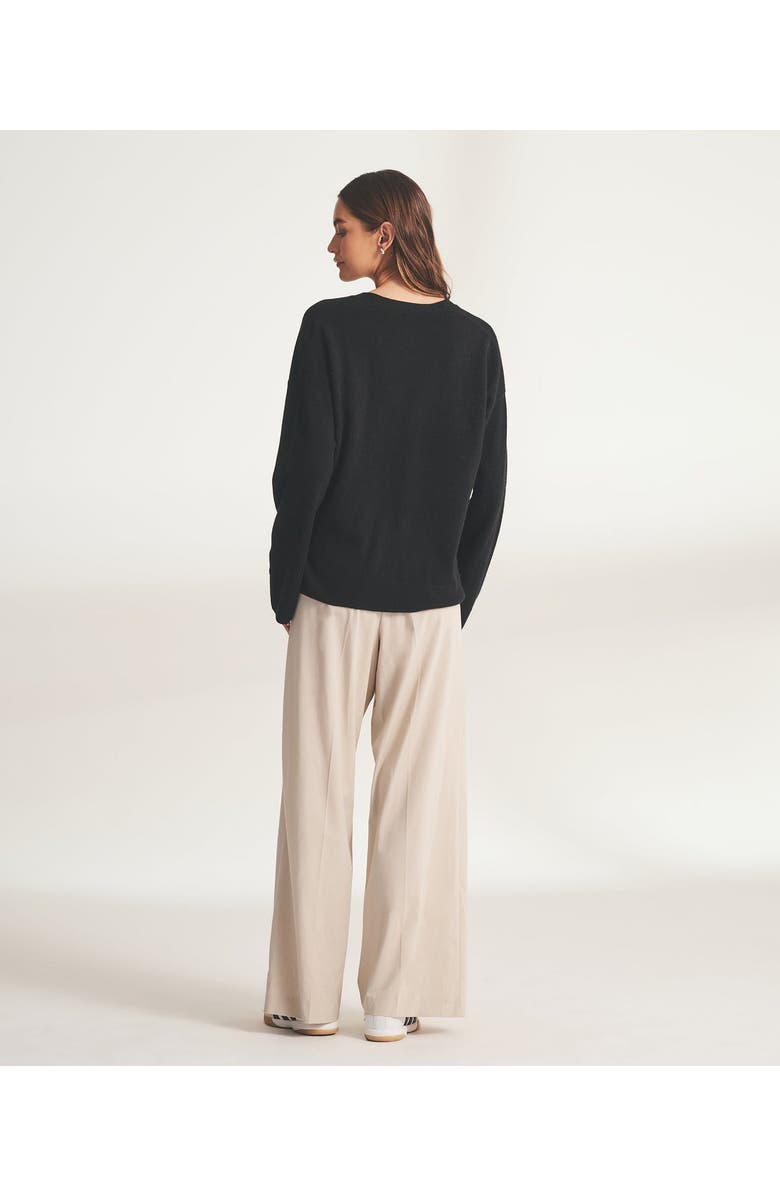 NAADAM Signature Cashmere Boxy Cardigan, Alternate, color, Black