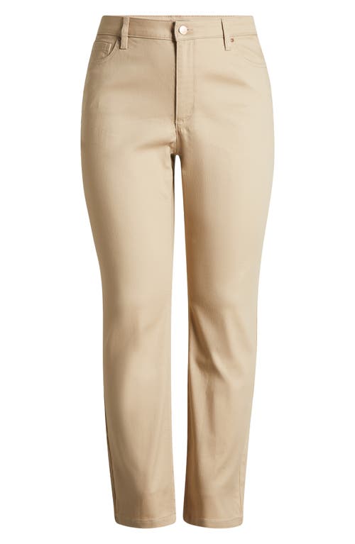 Jones New York Lexington Straight Leg Cotton Blend Pants In Jones Khaki
