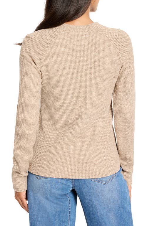 Nic + Zoe Nic+zoe Thermal Knit Button Top In Neutral