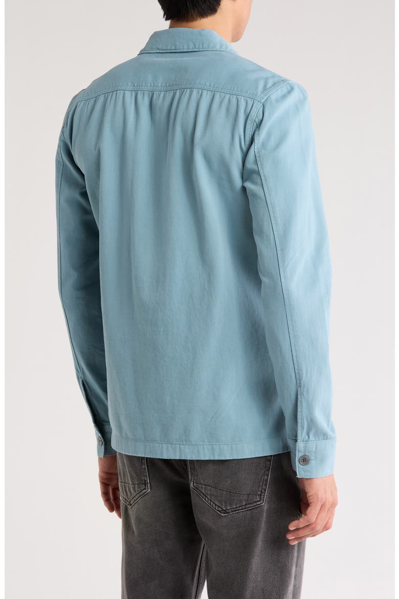 Aerial Slim Fit Organic Cotton Shirt Jacket, Alternate, color, DUSTY BLUE