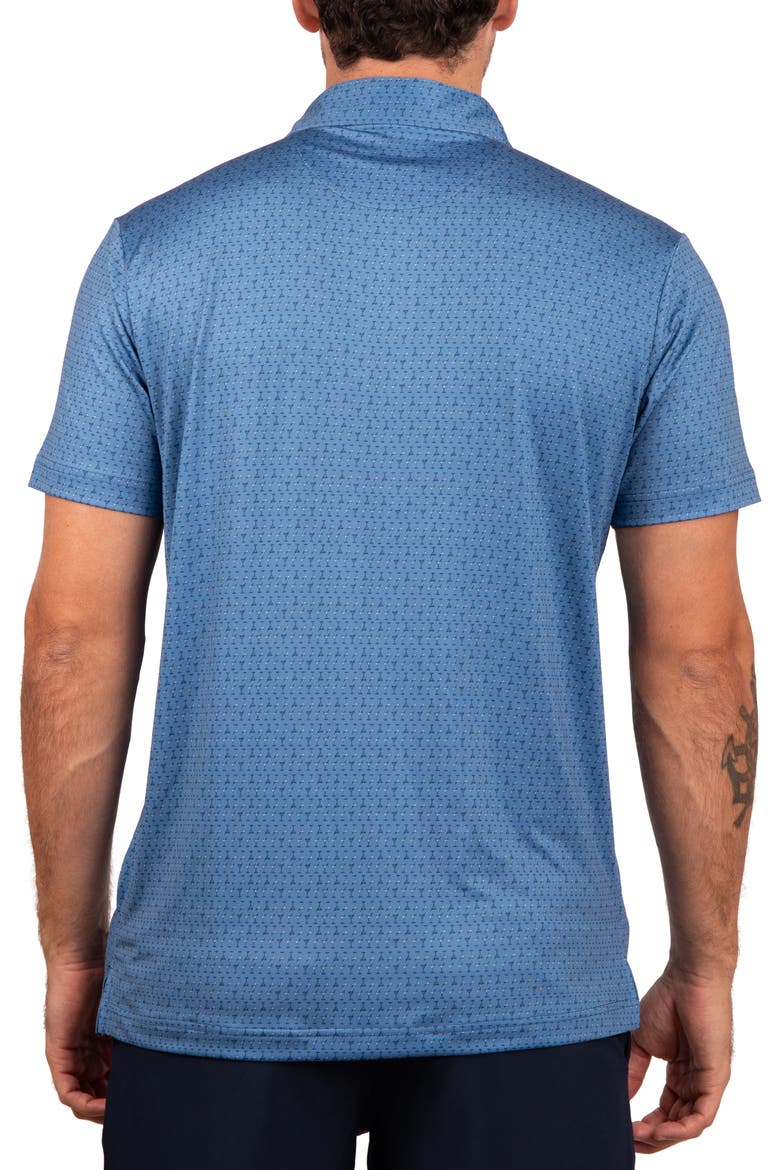 Martini Glass Printed Polo, Alternate, color, SLATE