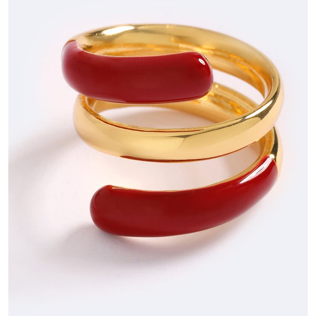 Emma Pills Double Strobe Ring In Gold