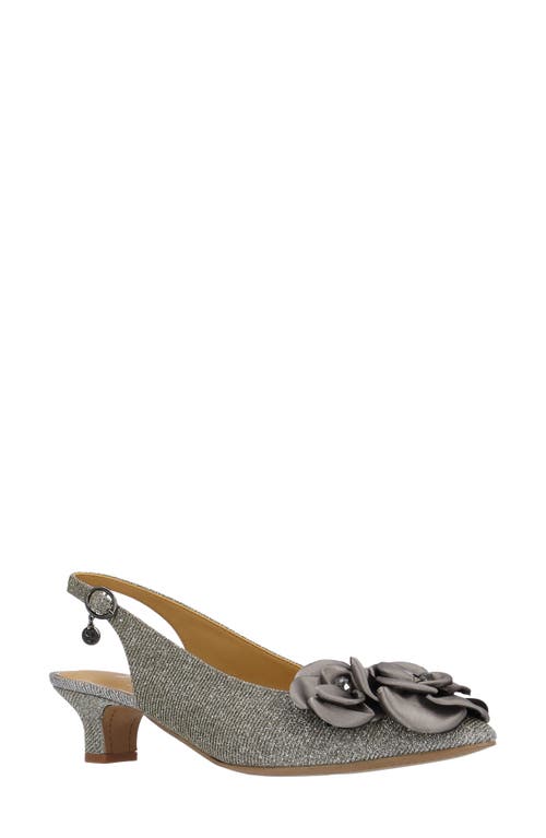 J. Reneé Jozey Pointed Toe Slingback Pump In Gray