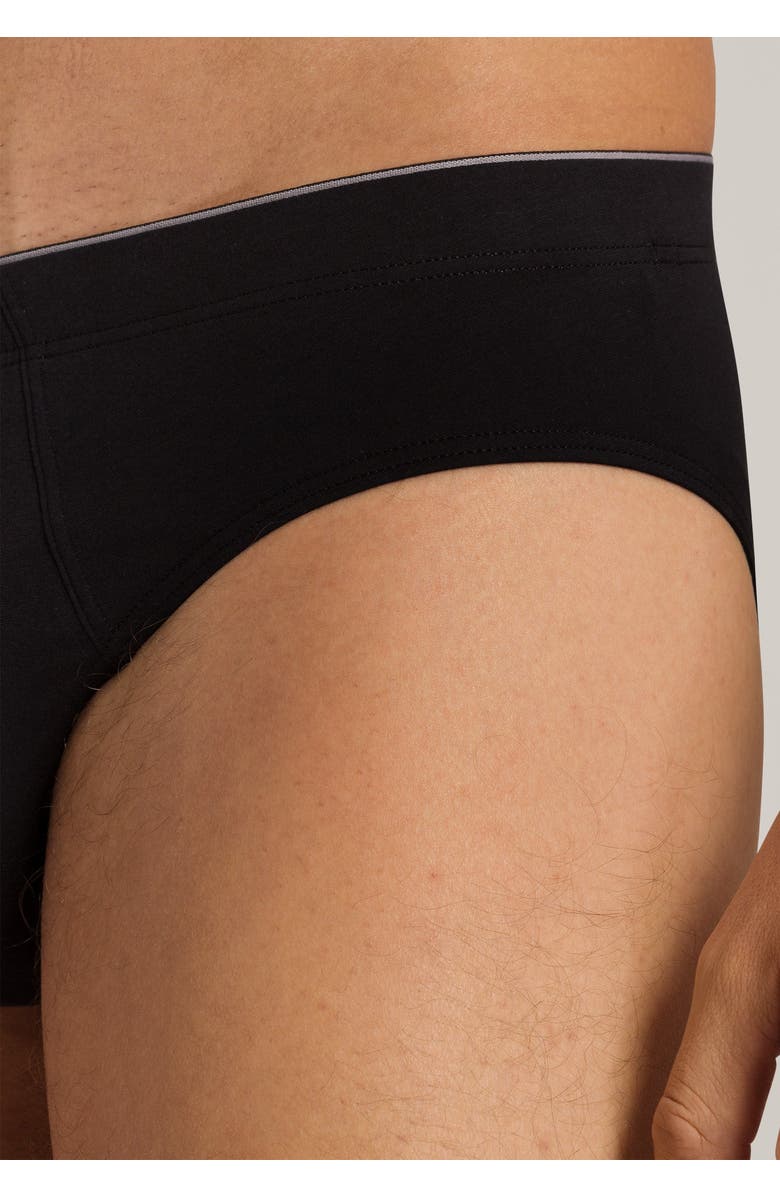 Hanro Cotton Superior Cotton Brief, Alternate, color, Black