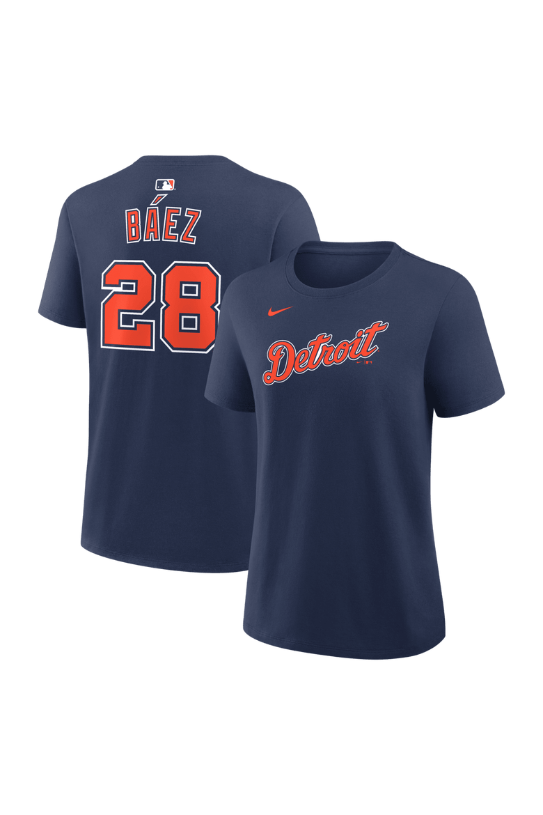 Women's Nike Javier Báez Navy Detroit Tigers Name & Number T-Shirt, Main, color, Navy