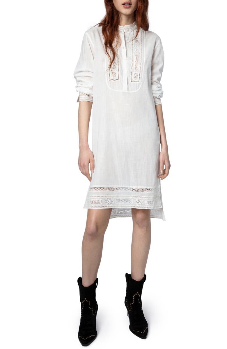 Zadig & Voltaire Redda Elbow Sleeve Dress, Main, color, 