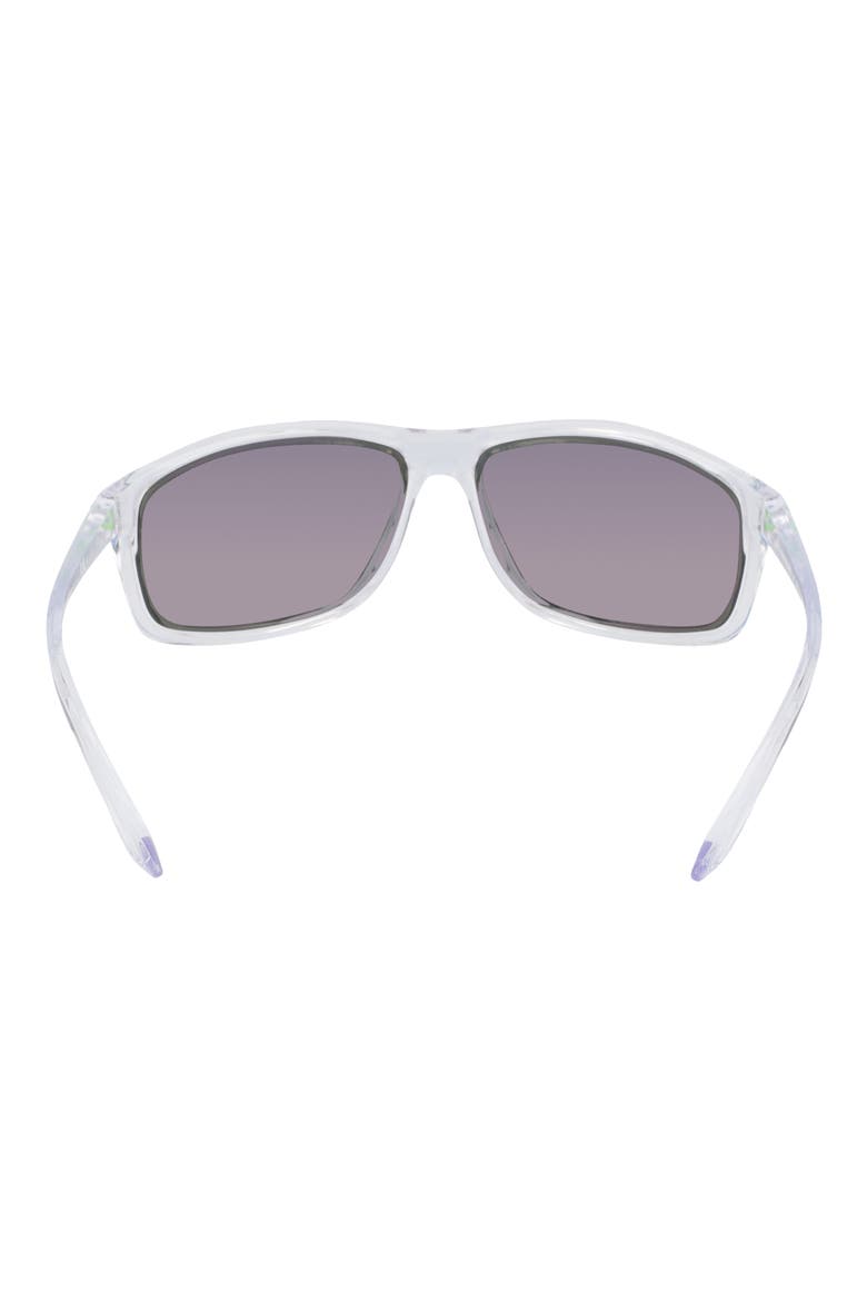 Adrenaline 66mm Oversize Rectangle Sport Wrap Sunglasses, Alternate, color, CLEAR/GREY/GREEN