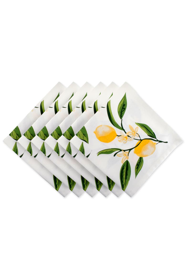 Lemon Bliss Print Napkin Set/6, Main, color, Lemon Bliss