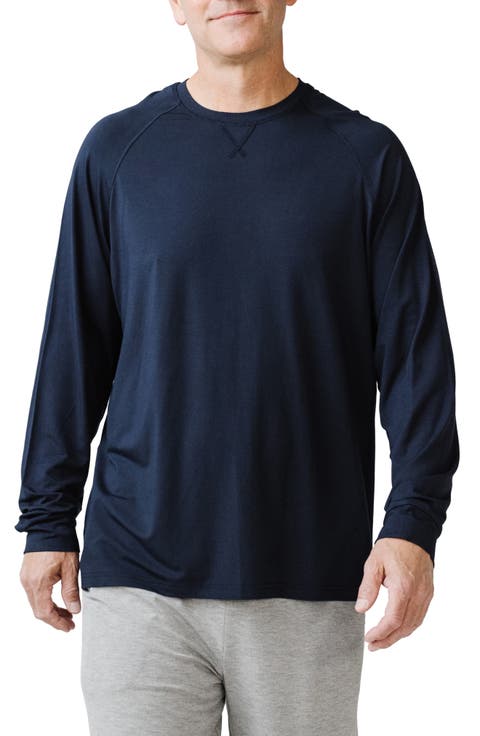 Stretch Long Sleeve Crewneck T-Shirt
