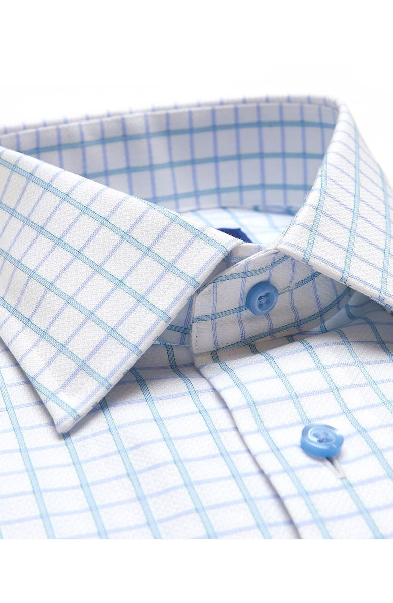 David Donahue Trim Fit Check Dress Shirt, Alternate, color,