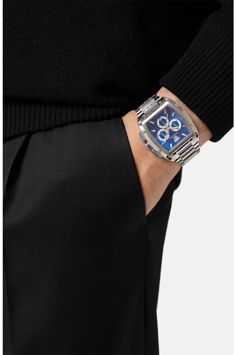 Dominus Chronograph Bracelet Watch, 42mm x 50mm, Alternate, color, STAINLESS STEEL