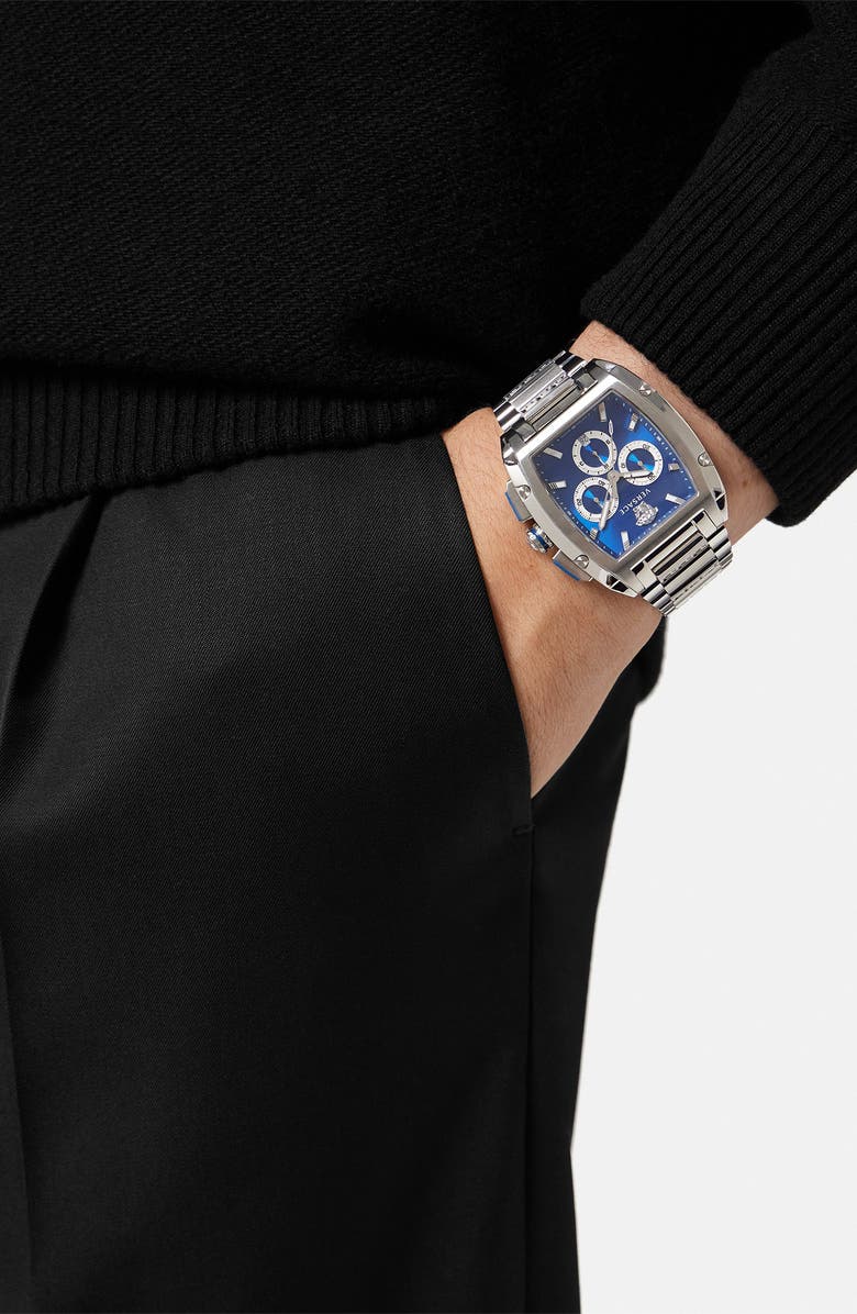 Versace Dominus Chronograph Bracelet Watch, 42mm x 50mm, Alternate, color, 