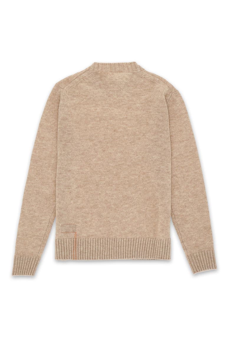 Merino Wool Crewneck Sweater, Alternate, color, Ecru