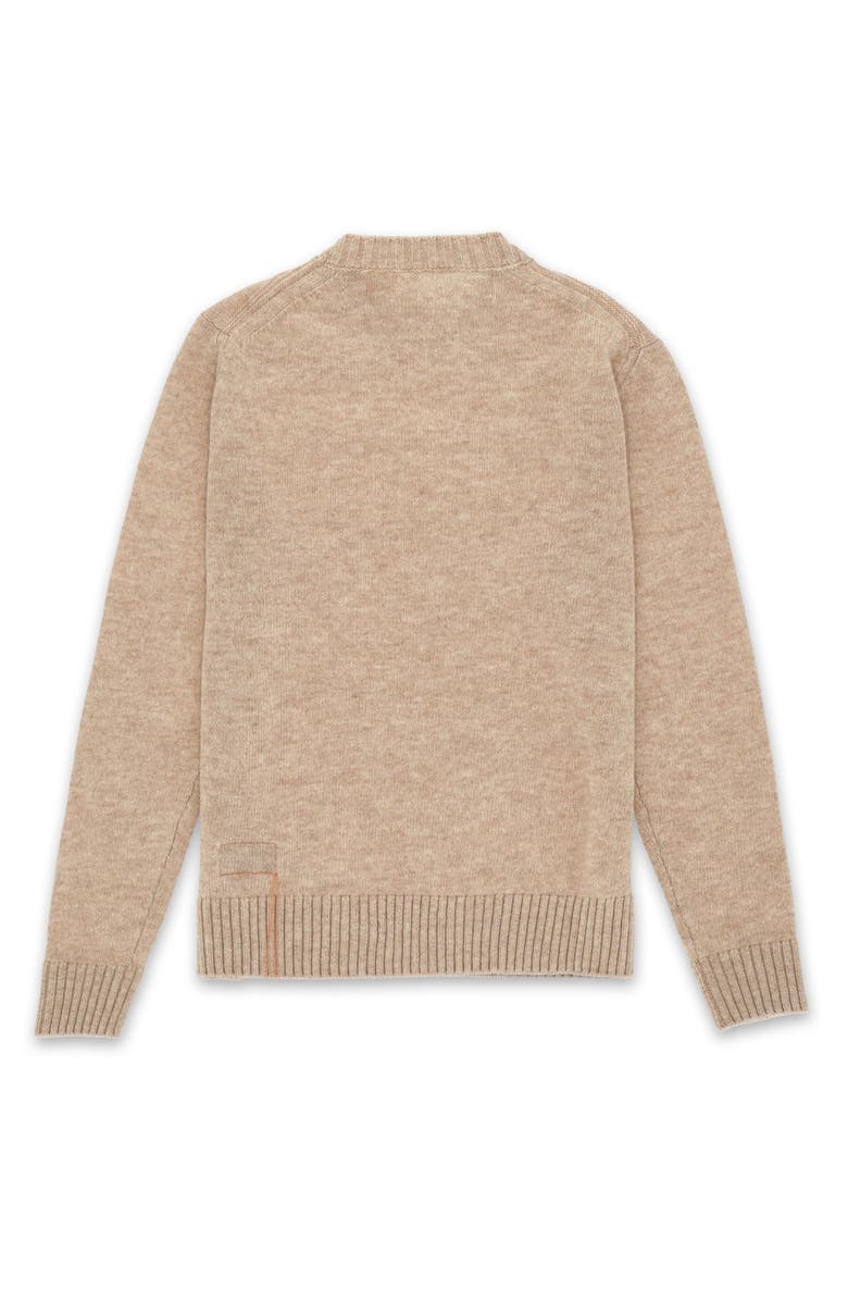 Fortela Merino Wool Crewneck Sweater, Alternate, color, Ecru