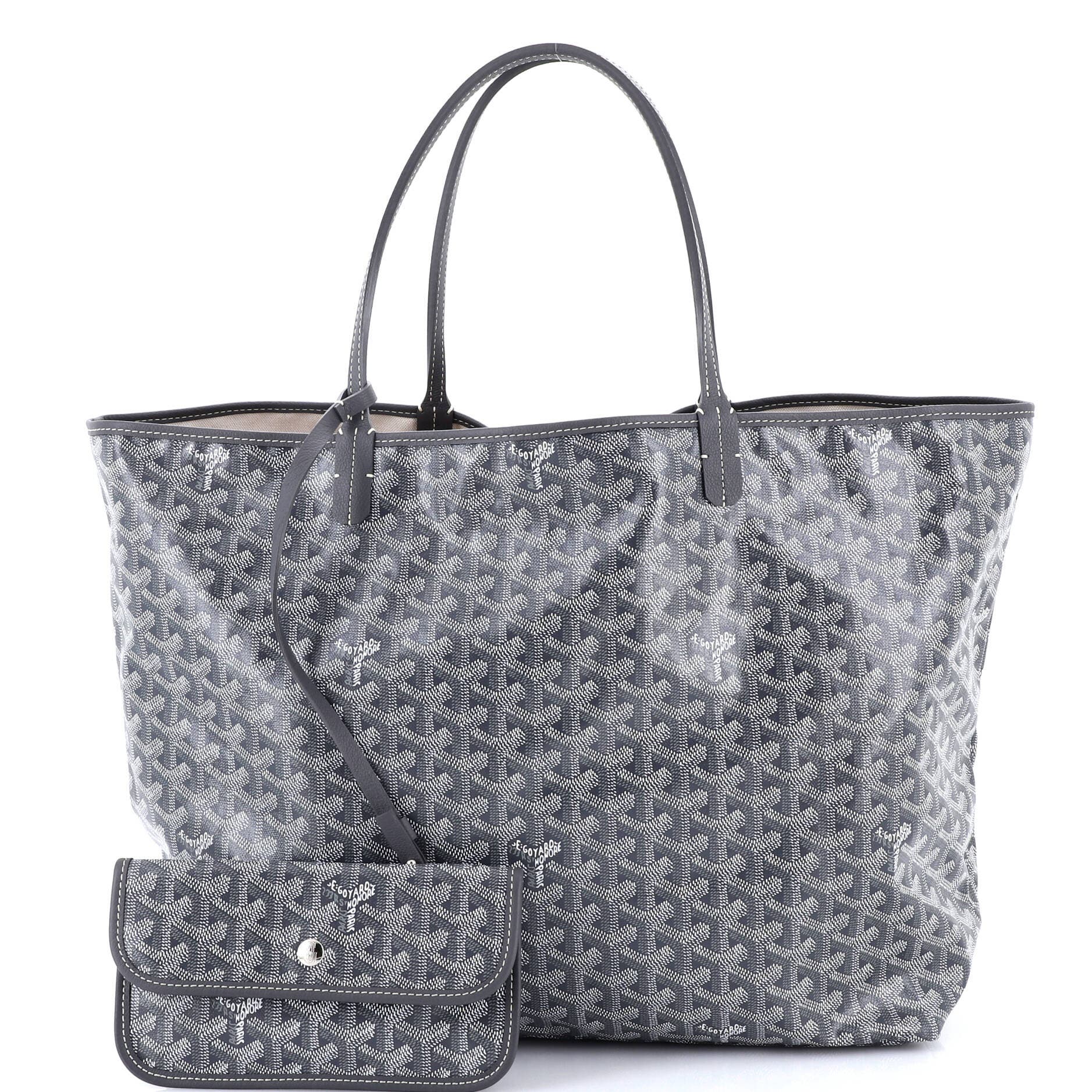 Pre-Owned Goyard Saint Louis Tote Coated Canvas GM, Alternate, color, Gray