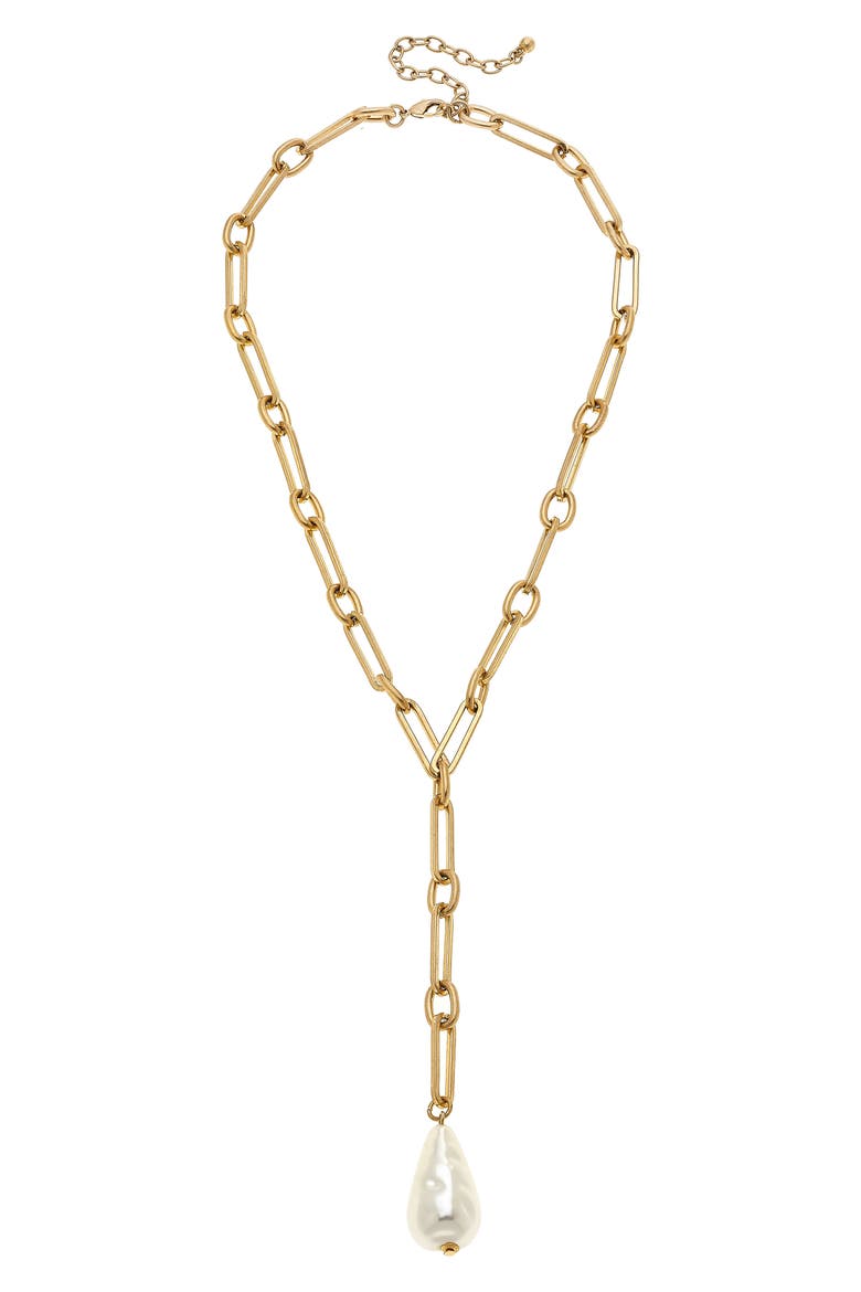 Ensley Y-Necklace, Main, color, GOLD