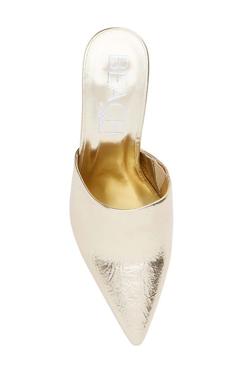 Matisse Garret Pointed Toe Mule In Gold