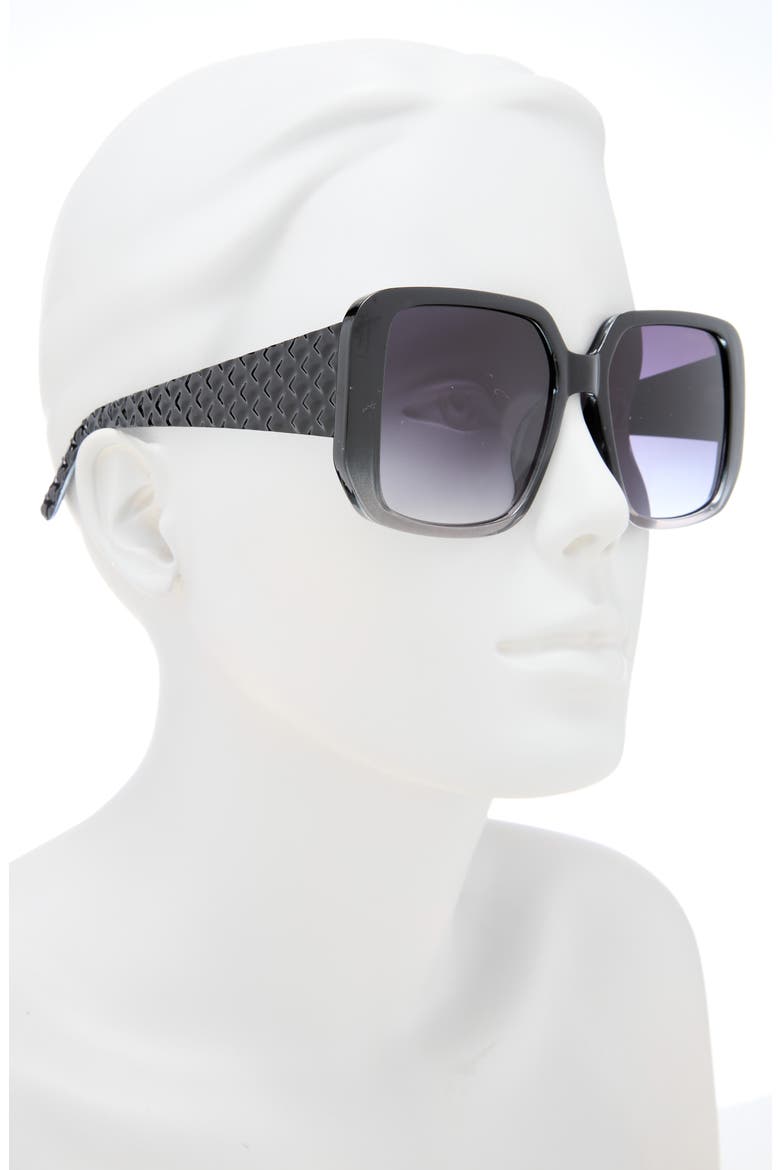 70mm Square Sunglasses, Alternate, color, BLACK GREY