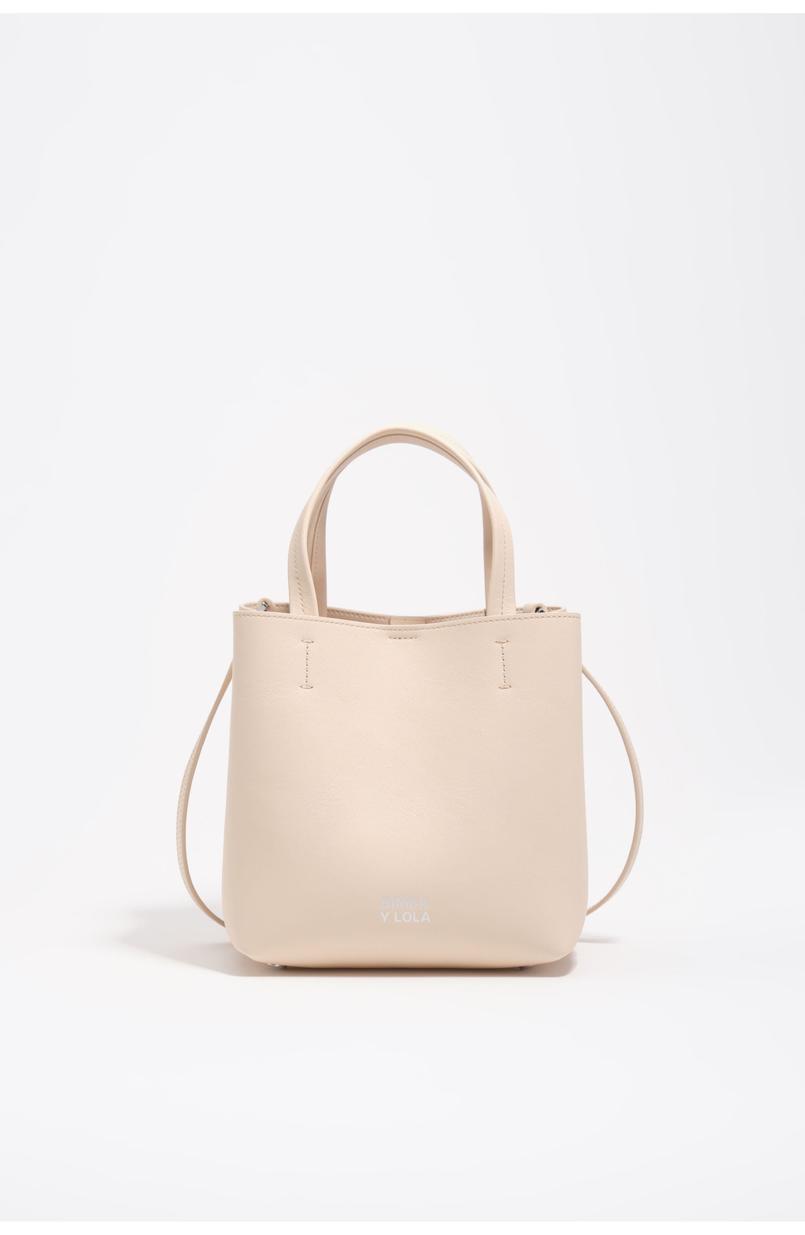 Bimba y Lola Small leather Chihuahua Bag SS26, Main, color, Sand