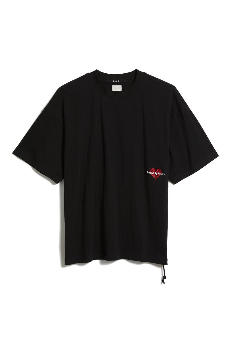 HBL Ekcess Oversize Embroidered T-Shirt, Alternate, color, BLACK