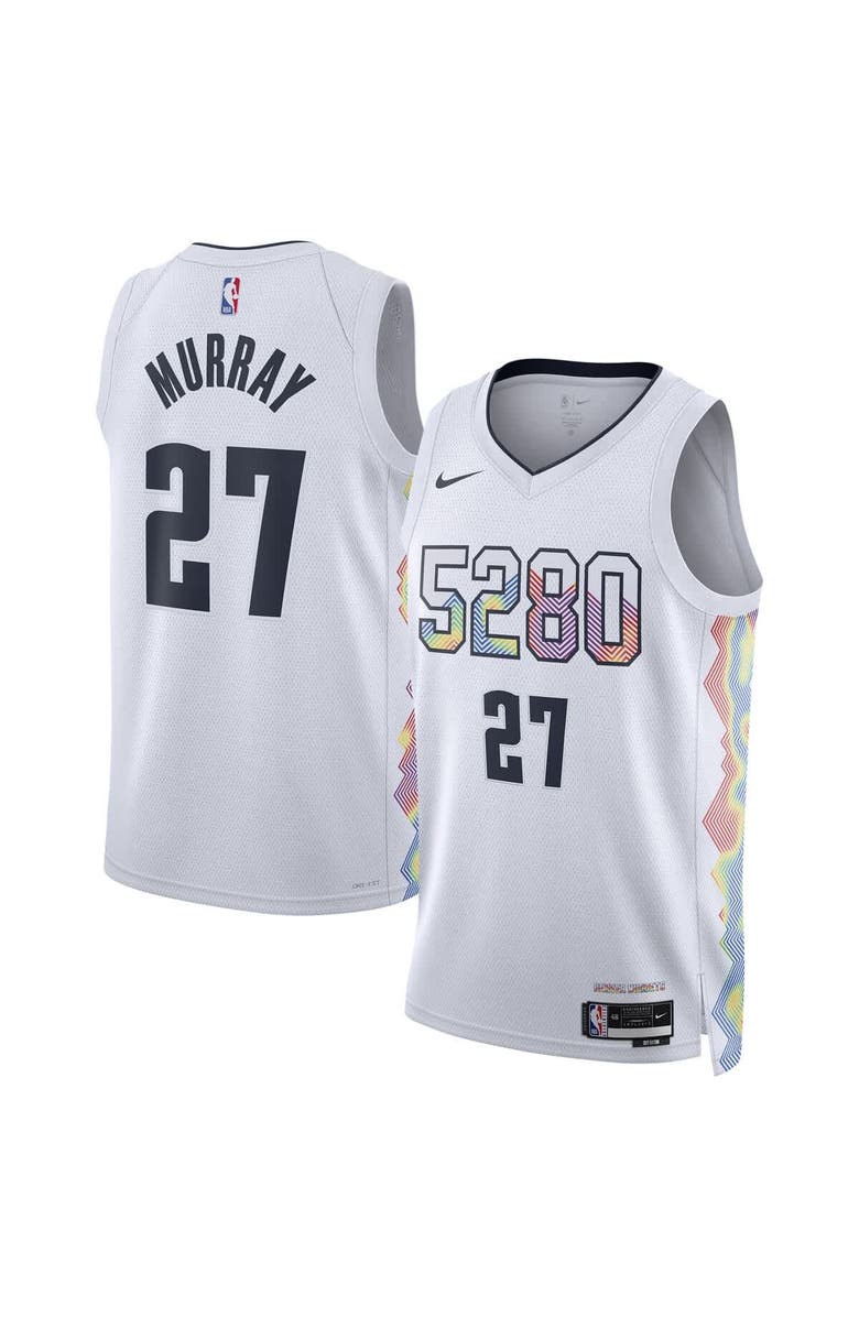 Nike Unisex Nike Jamal Murray White Denver Nuggets 2024/25 Swingman Player Jersey - City Edition, Main, color, 