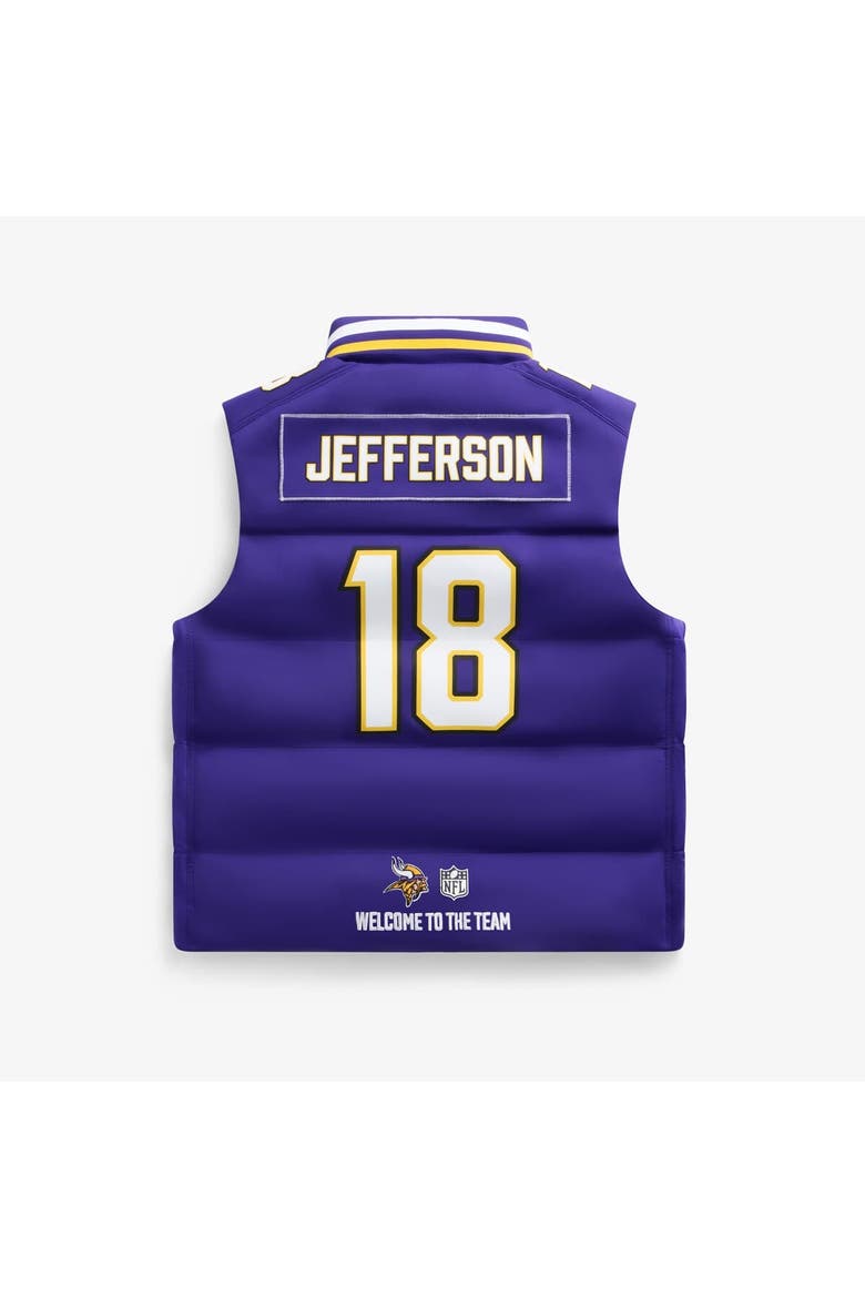 Unisex Justin Jefferson Purple Minnesota Vikings Player Puffer Vest, Alternate, color, Purple