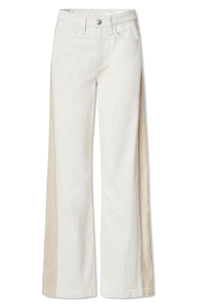 rag & bone/JEAN Logan Color Splice Wide Leg Jeans, Alternate, color, Two Stone