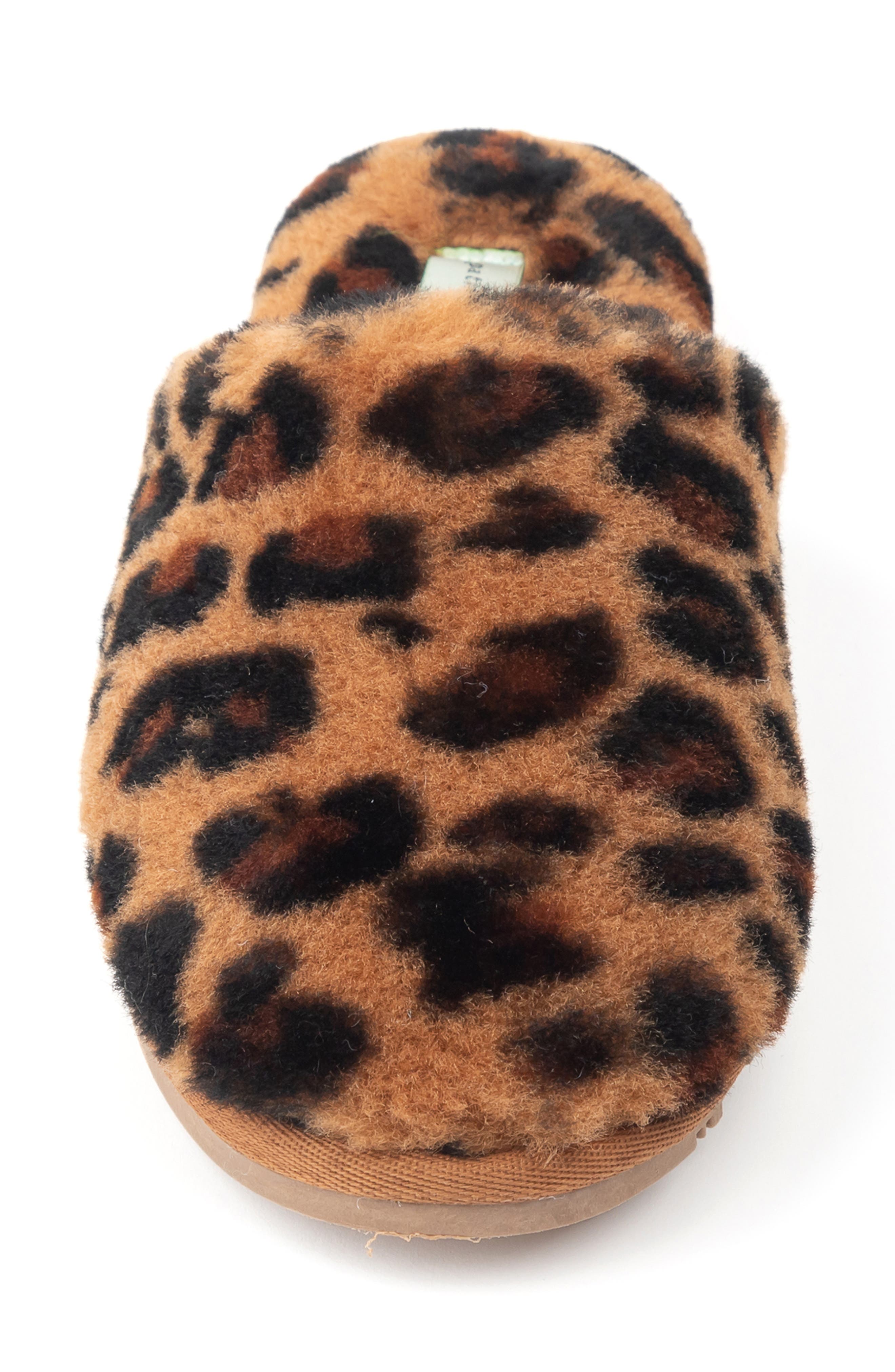 Montana Genuine Shearling Slipper, Alternate, color, LEOPARD
