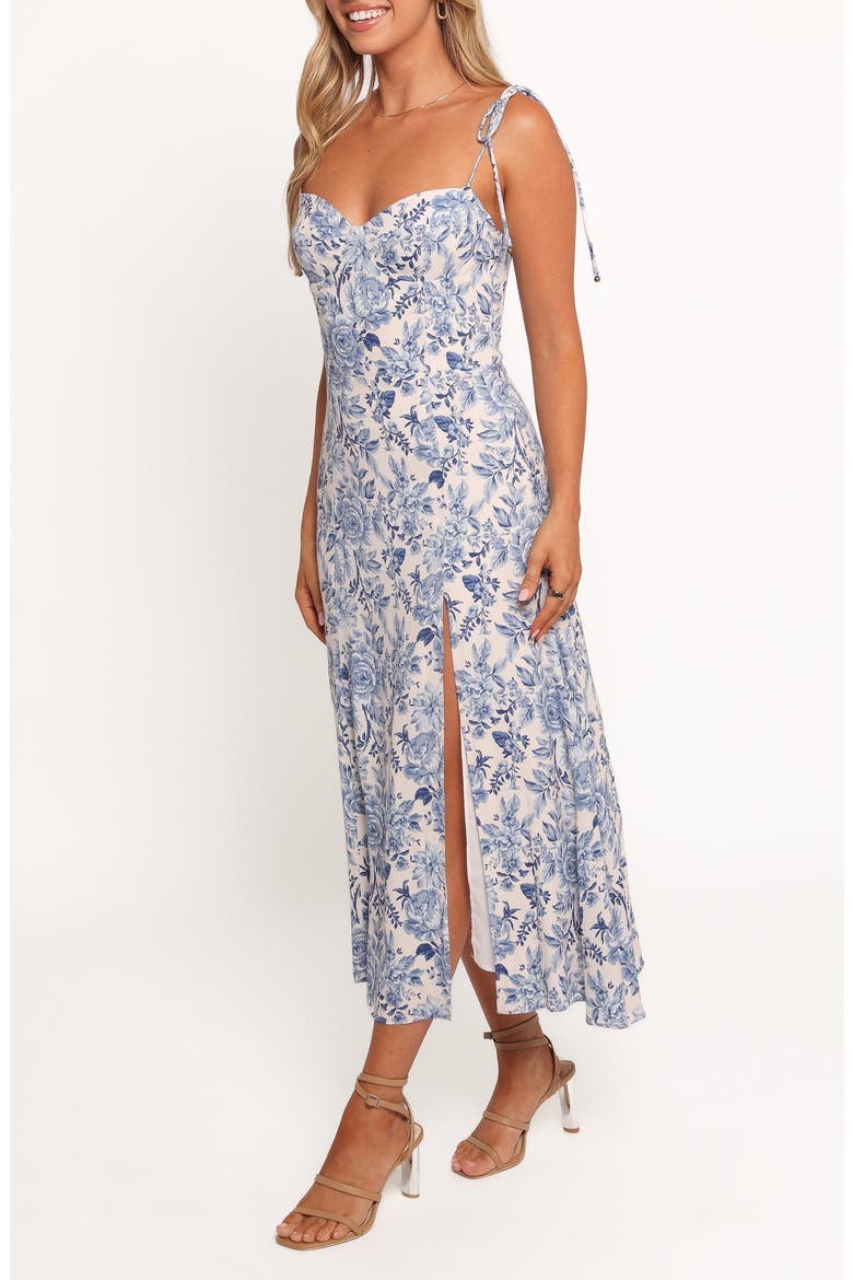 Azura Floral Tie Strap Maxi Dress, Alternate, color, PARISIAN BLUE
