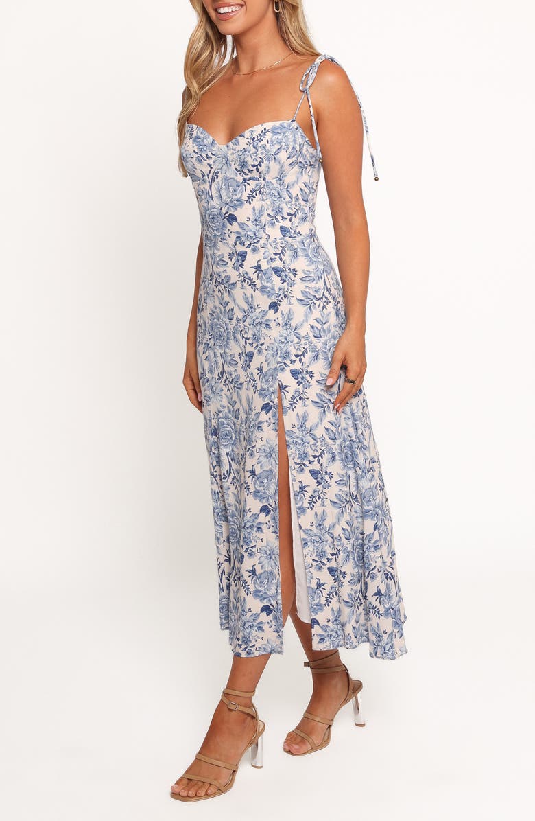 Petal & Pup Azura Floral Tie Strap Maxi Dress, Alternate, color, Parisian Blue