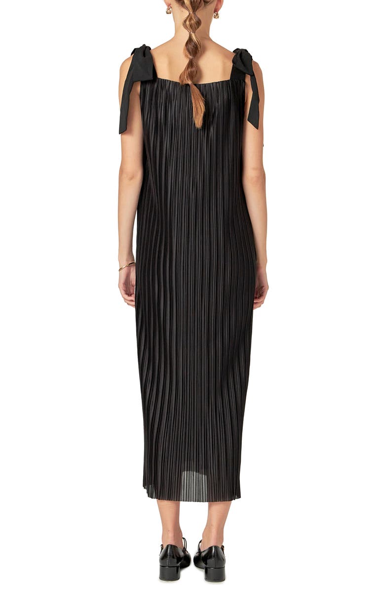 Bow Detail Pleated Maxi Dress