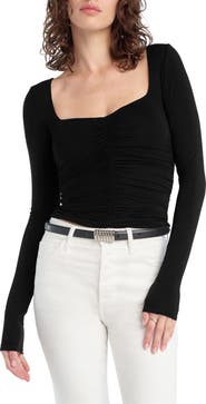 Favorite Daughter The Tracy Ruched Jersey Top
