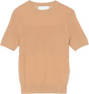 3.1 Phillip Lim Sheer Rib Short Sleeve Pullover