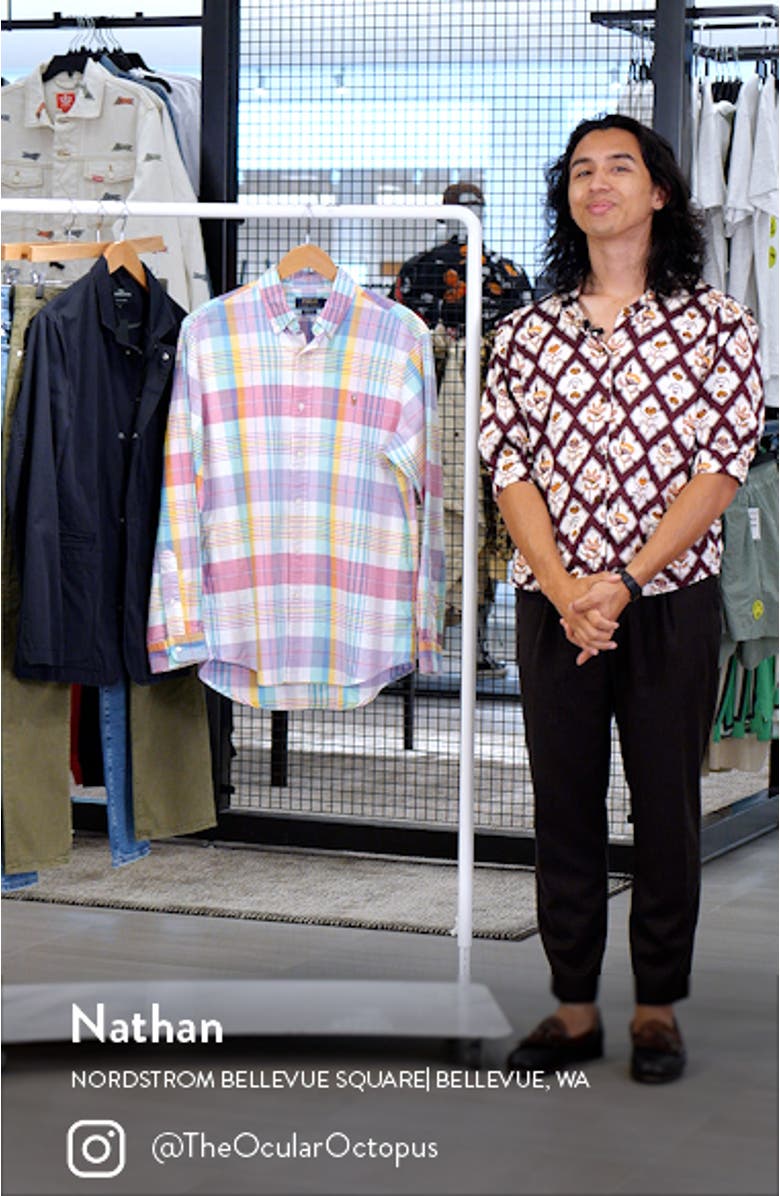 Classic Fit Plaid Oxford Button-Up Shirt, sales video thumbnail