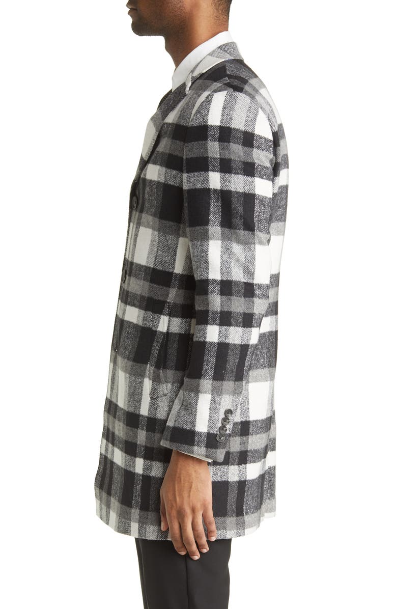 Open Edit Plaid Overcoat, Alternate, color, 