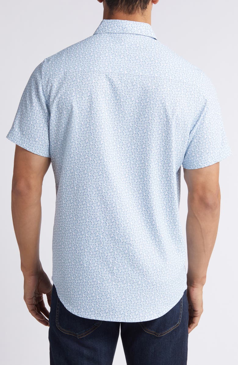 TravisMathew Country Mile Short Sleeve Button-Up Shirt, Alternate, color, White