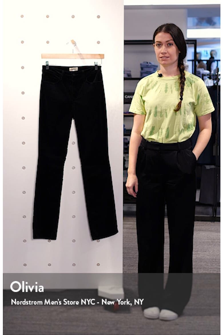 Oriana High Waist Straight Leg Velveteen Jeans video