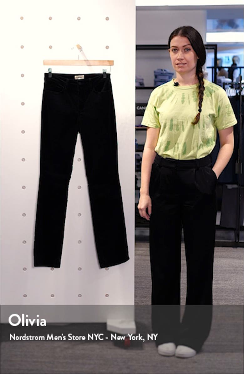 Oriana High Waist Straight Leg Velveteen Jeans, sales video thumbnail