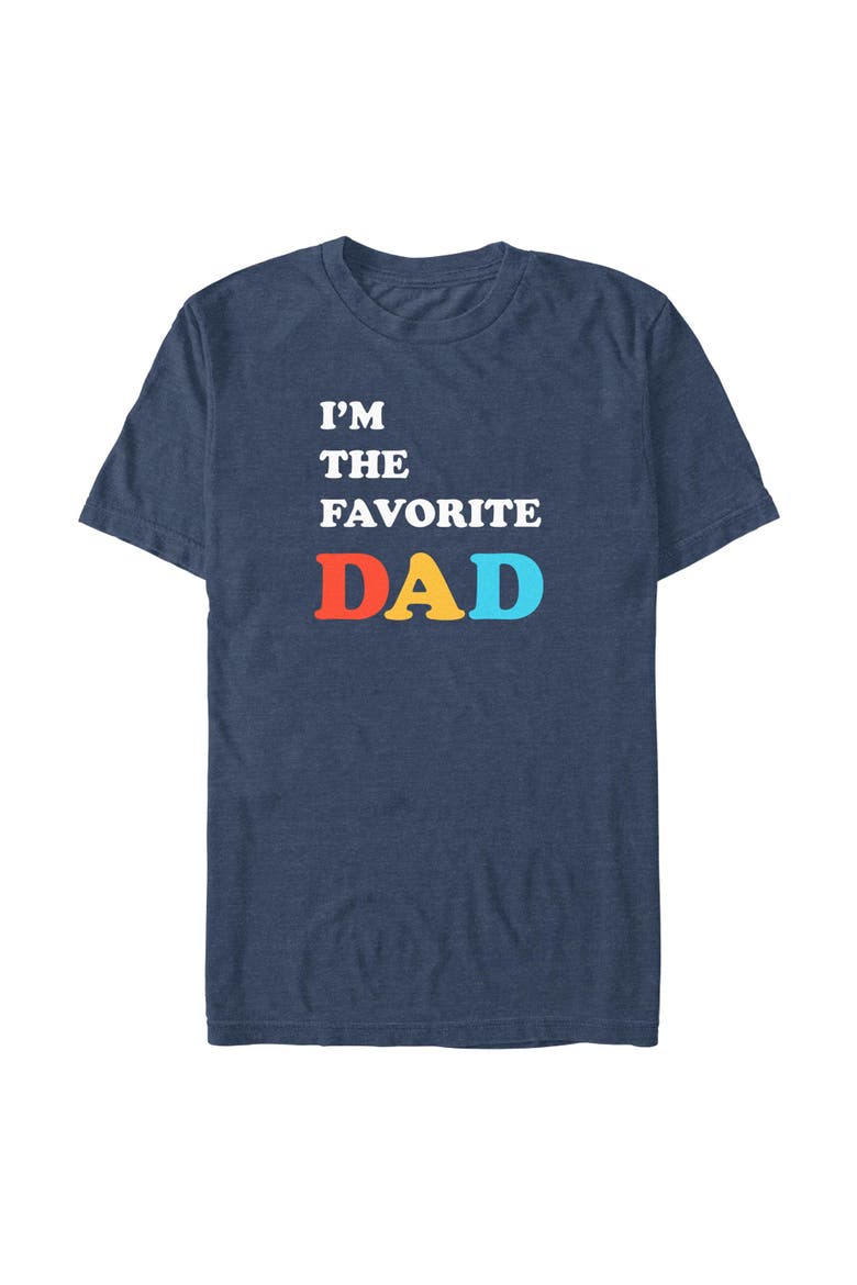 Mens Lost Gods I'm The Favorite Dad T Shirt, Main, color, Navy Blue Heather