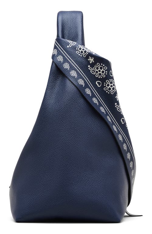 Marc Jacobs The Bandana Print Leather Sack Bag In Blue